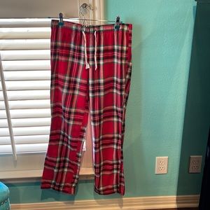 Women’s PJ pants size S red, black, and green patterned